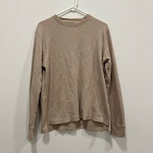 Denim & Flower Taupe Waffle Knit Crewneck